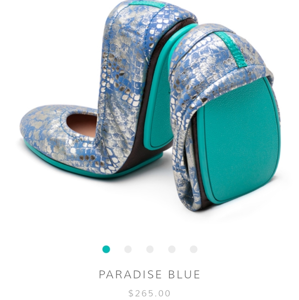 Tieks Paradise Blue Size 10 Preowned
